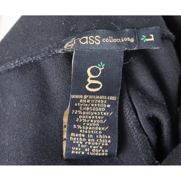 WOMEN'S BLACK STRETCH KNIT COWL NECK DRESS - POCKETS - GRASS COLLECTION - SIZE L - Picture 8 of 8